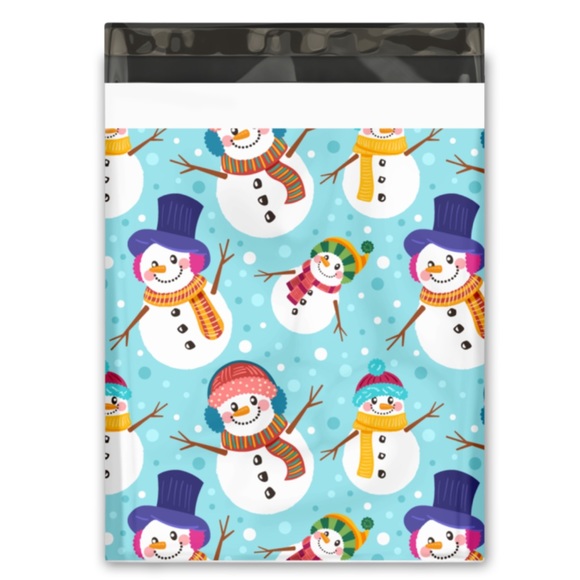 25 10X13 Snowmen XMAS Poly Mailers PRICE IS FIRM - Picture 3 of 5